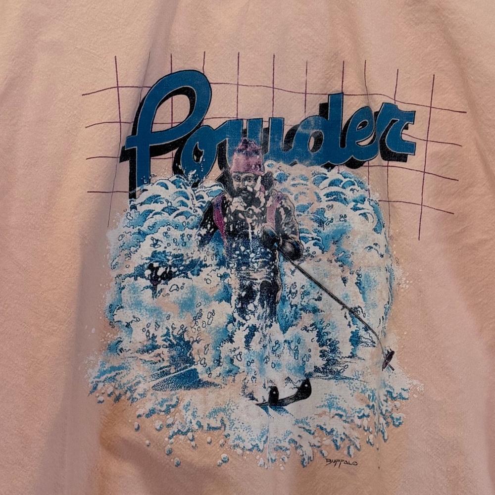 Vintage Ski Sweatshirt Light Pink Polo Shirt Park City Utah - Picture 5 of 5